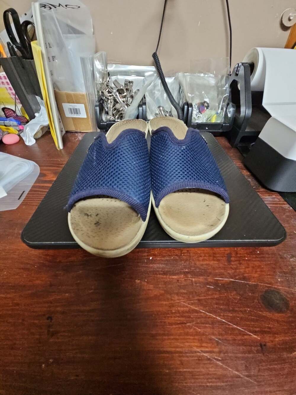 Fly Flot Blue Mesh Sandals Slip On